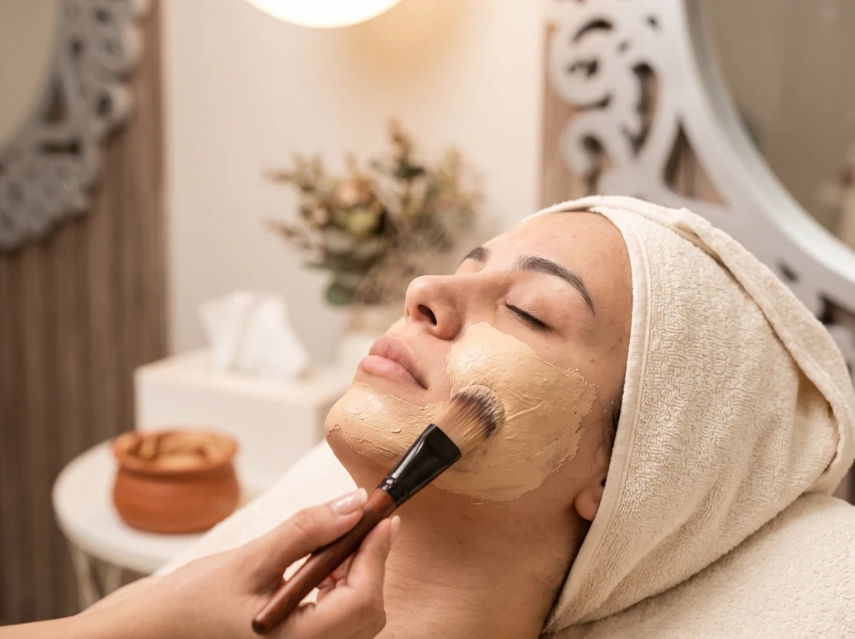 Home 8 Natural facial treatment at beauty salon Fujairah
